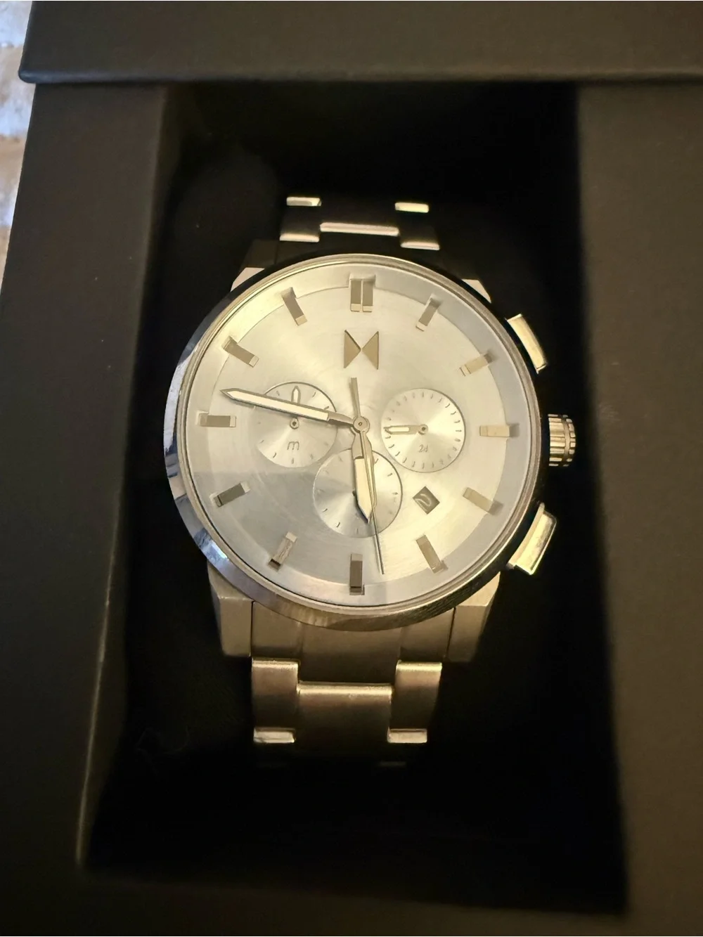 MVMT Silver Stainless Chronograph Bracelet Watch